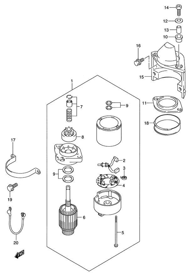 启动马达(2000至2001款) Starting Motor(2000 to 2001)