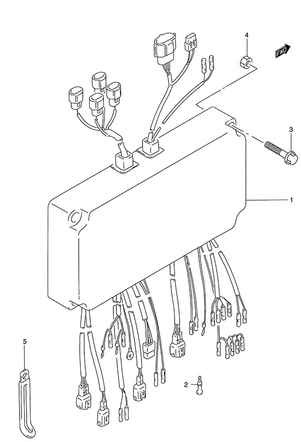 发动机控制单元(DT115S型 1996-2001) Engine Control Unit(DT115S - 1996 to 2001)