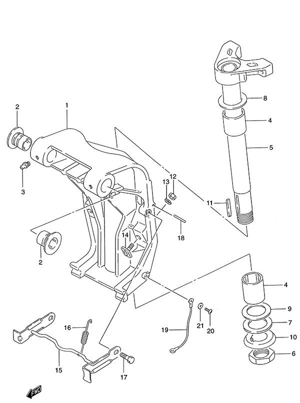 旋转支架(1986-1995款) Swivel Bracket(1986 to 1995)