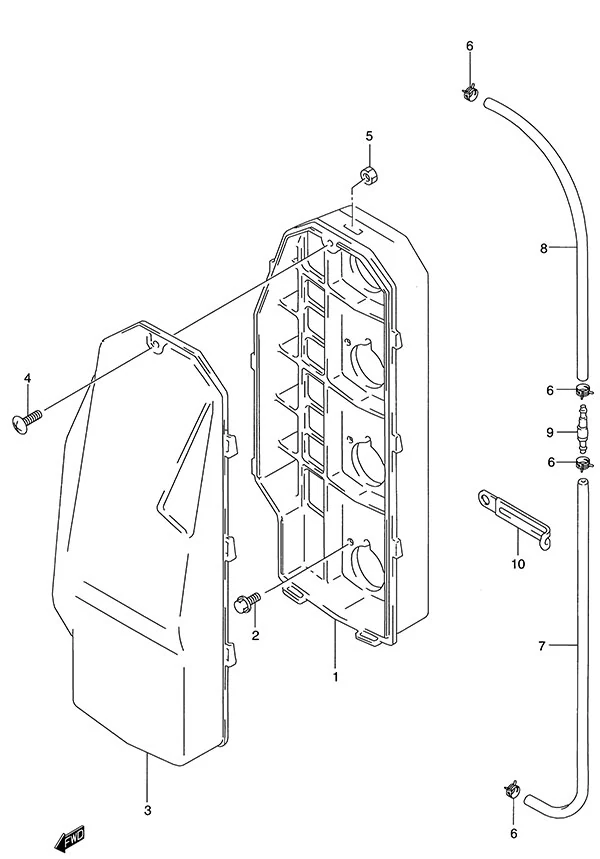 消声器壳体(序列号231515至1997) Silencer Case(S/N 231515 to 1997)