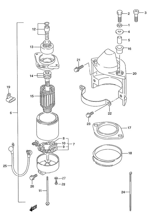 启动马达(1986至1999款) Starting Motor(1986 to 1999)