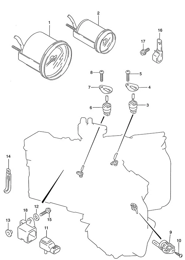 传感器及仪表(DT140EFI - 1997至2001) Sensor &amp; Meter(DT140EFI - 1997 to 2001)