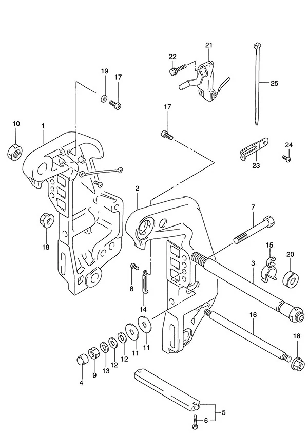 夹紧支架(1996-2001款) Clamp Bracket(1996 to 2001)