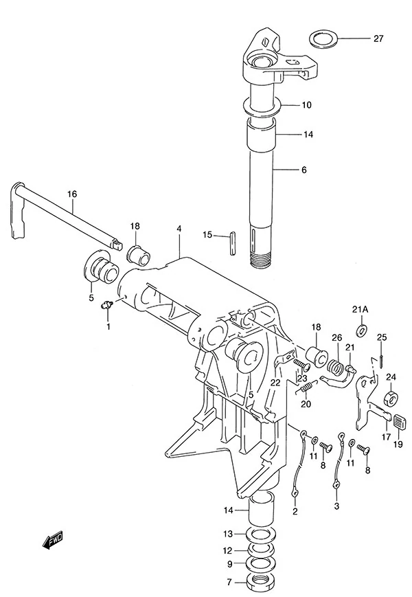 旋转支架(1996-2001款) Swivel Bracket(1996 to 2001)