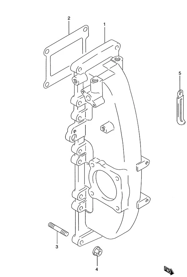 进气歧管(DT140EFI - 1997至2001款) Intake Manifold(DT140EFI - 1997 to 2001)