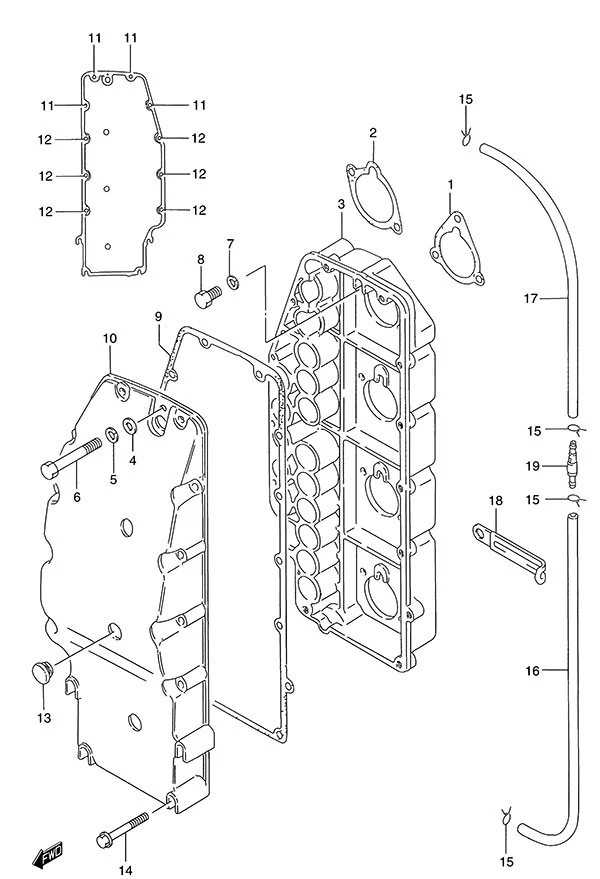 消声器(1986至序列号231403) Silencer(1986 to S/N 231403)