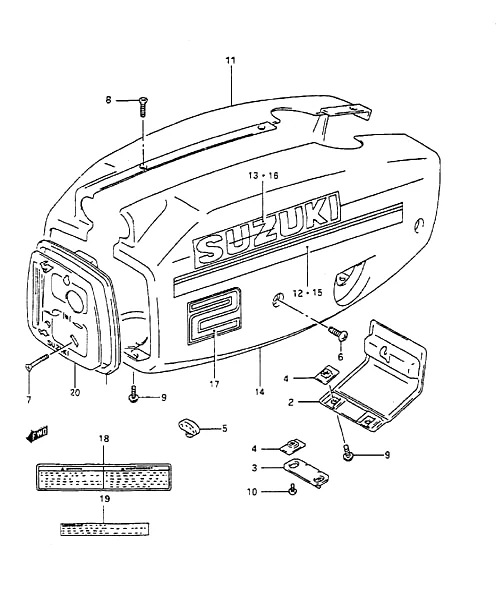 发动机罩(1994至1996年款) Engine Cover(1994 to 1996)