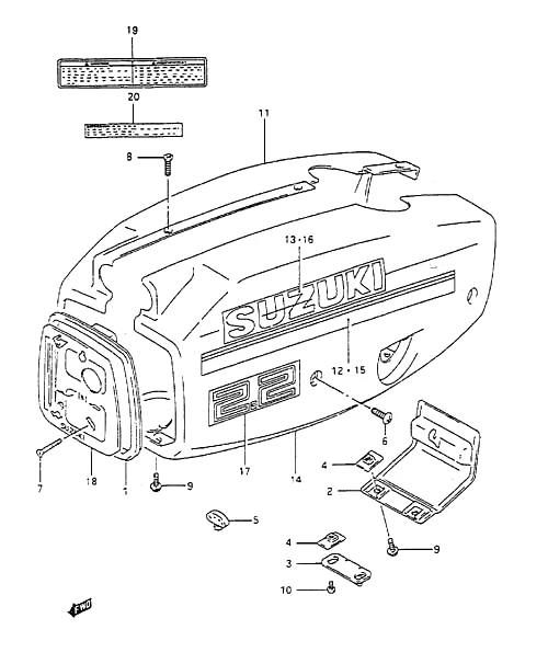 发动机罩(DT2.2型 1997年款) Engine Cover(DT 2.2 1997)