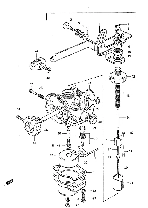化油器(1986至1989款) Carburetor(1986 to 1989)
