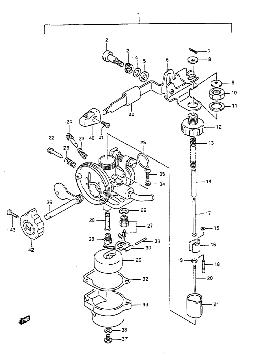 化油器(1990至1997款) Carburetor(1990 to 1997)