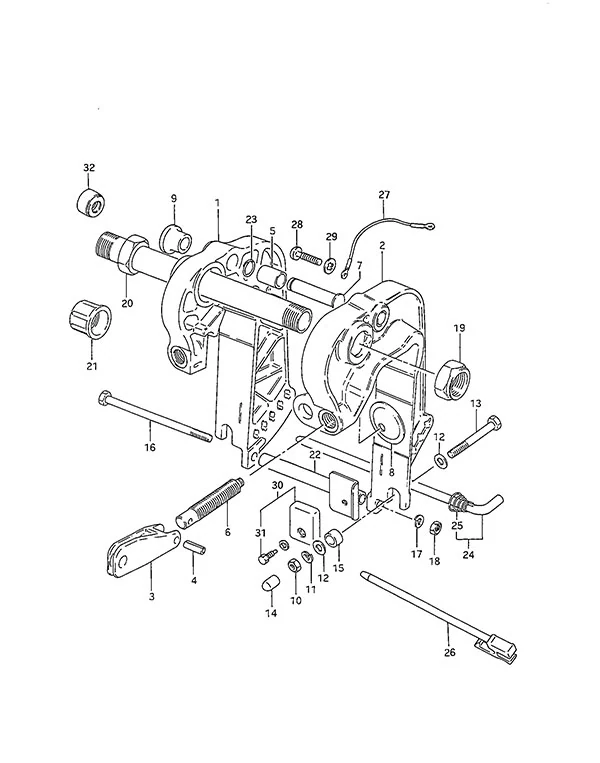 夹紧支架(1989-1993款) Clamp Bracket(1989 to 1993)