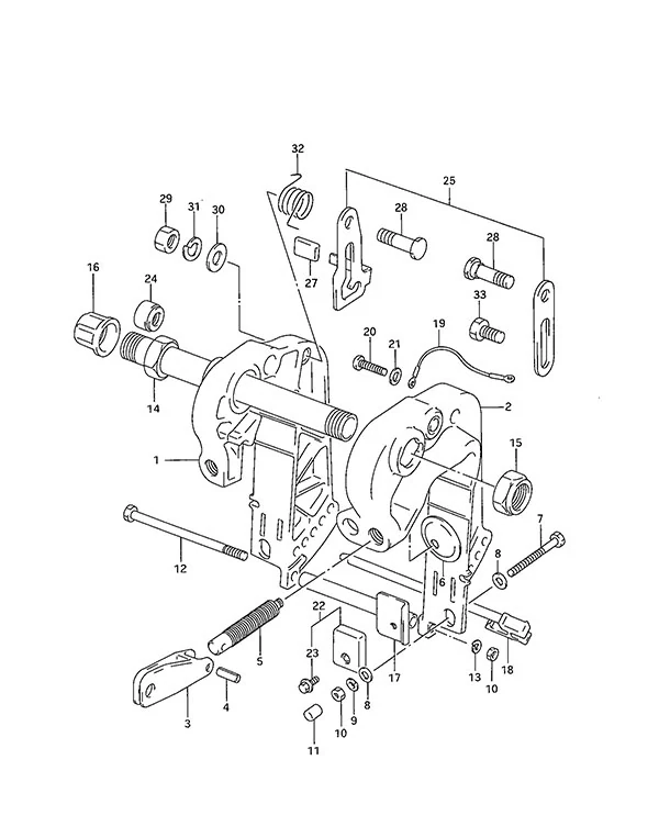 夹紧支架(1994-1997款) Clamp Bracket(1994 to 1997)