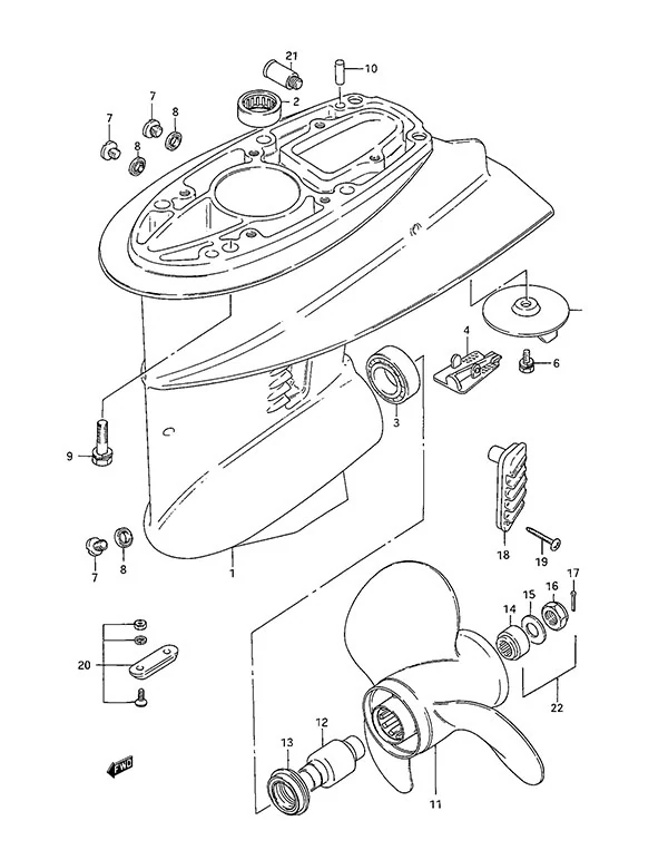 旋转支架(1986-1992款) Swivel Bracket(1986 to 1992)