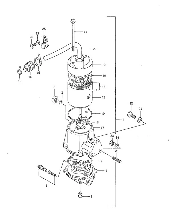 动力单元(DT40TC型 1986至1989年款) Power Unit(DT40TC 1986 to 1989)
