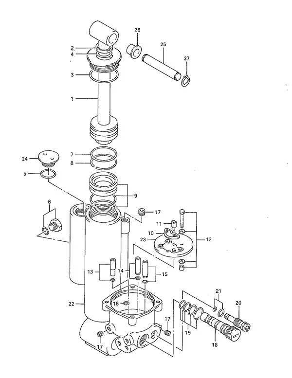 动力升降倾斜装置(DT40TC 1994至1998) Power Trim & Tilt(DT40TC 1994 to 1998)