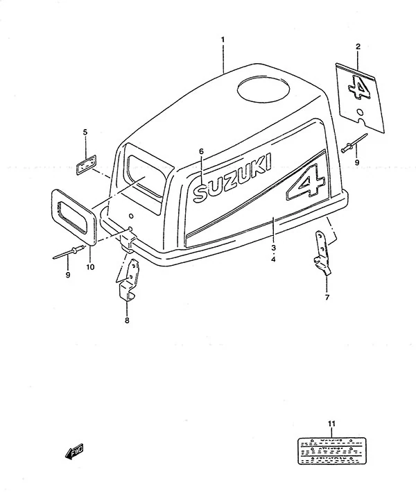 发动机罩(1988至1993年款) Engine Cover(1988 to 1993)
