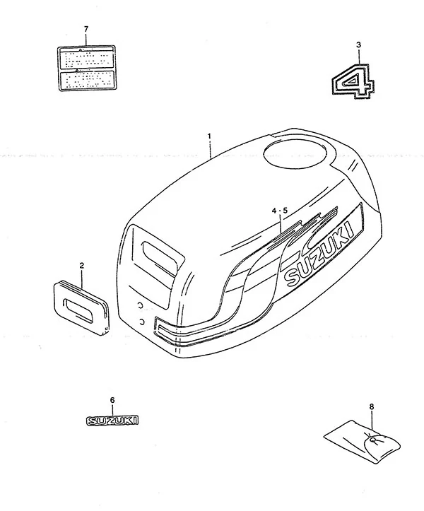 发动机罩(1997至1998年款) Engine Cover(1997 to 1998)