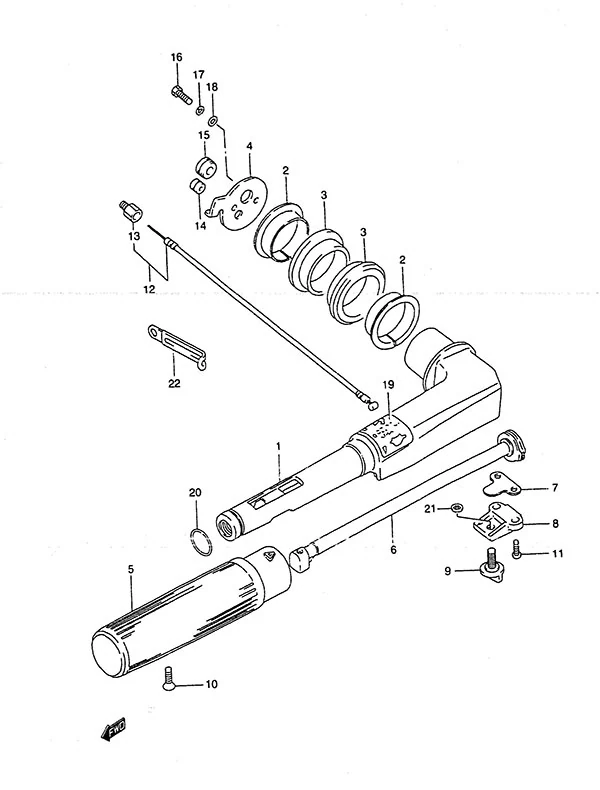 舵柄(1988至1992款) Tiller Handle(1988 to 1992)