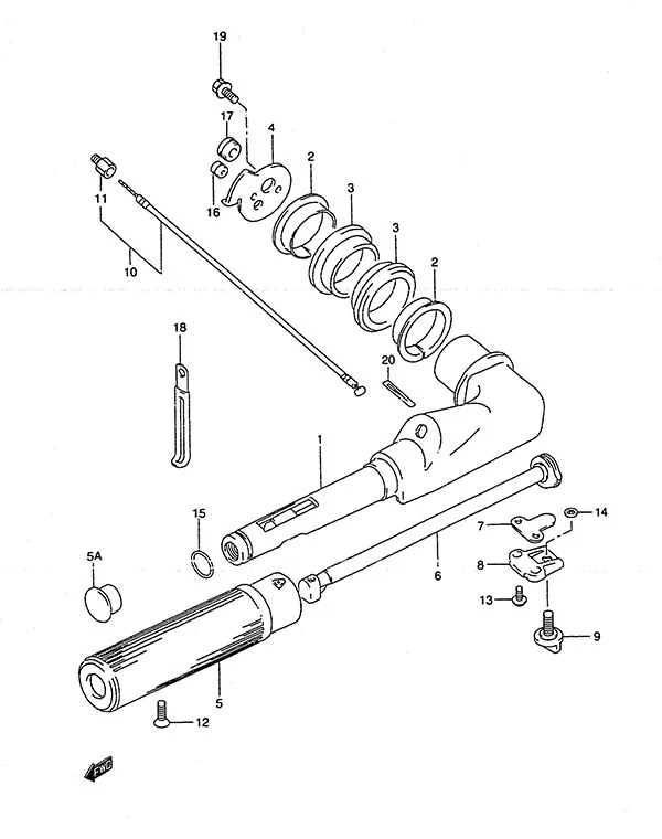 舵柄(1993至1998款) Tiller Handle(1993 to 1998)