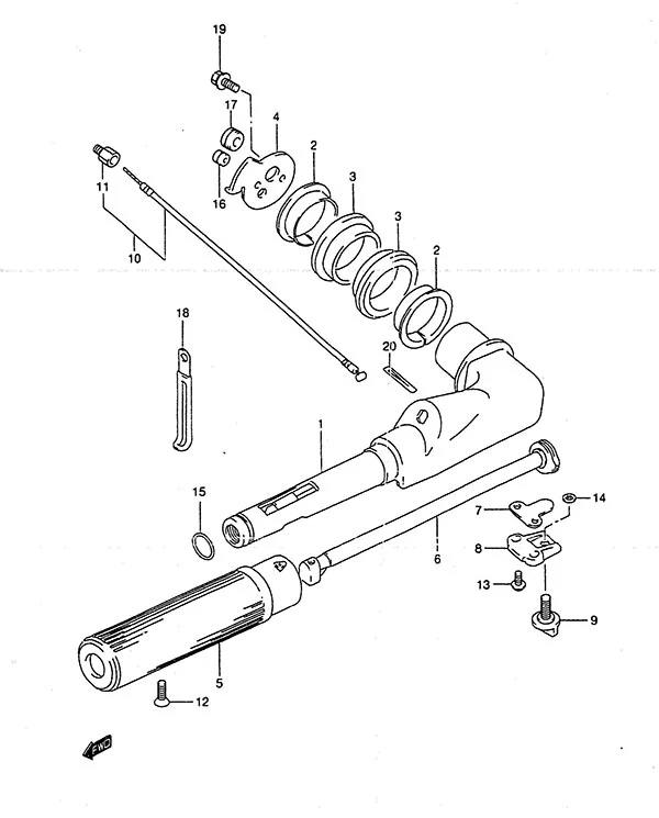 舵柄手柄 Tiller Handle
