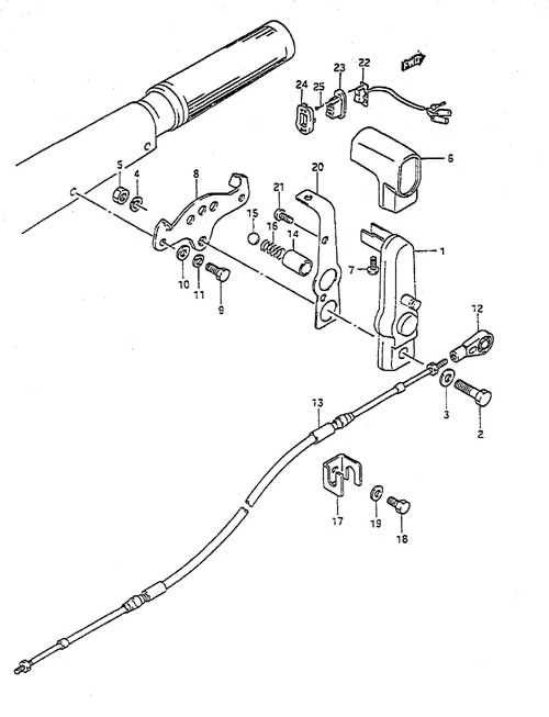 离合器操纵杆(DT55HTC 1988至1991款) Clutch Lever(DT55HTC 1988 to 1991)