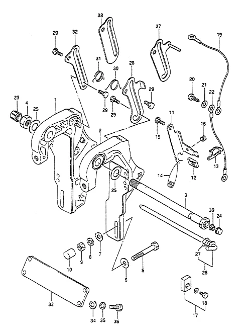 夹紧支架(1988-1994款) Clamp Bracket(1988 to 1994)
