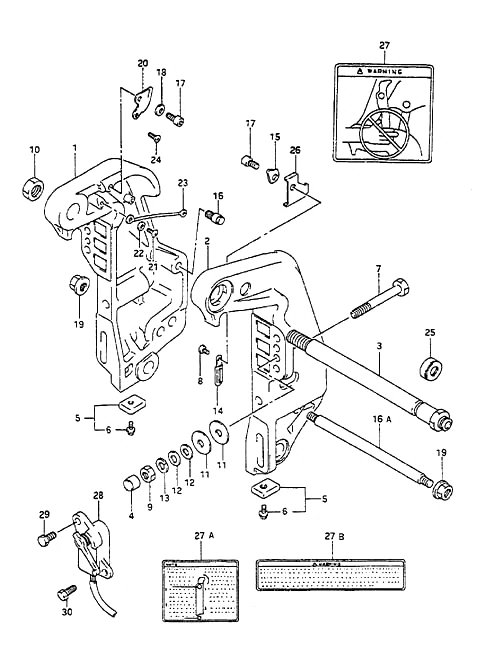 夹紧支架(1995-1997款) Clamp Bracket(1995 to 1997)