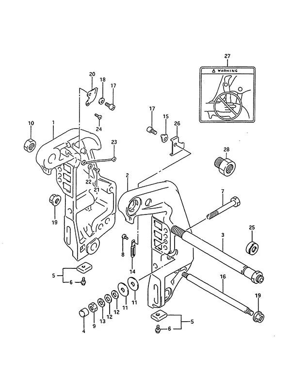 夹紧支架(1995-1997款) Clamp Bracket(1995 to 1997)