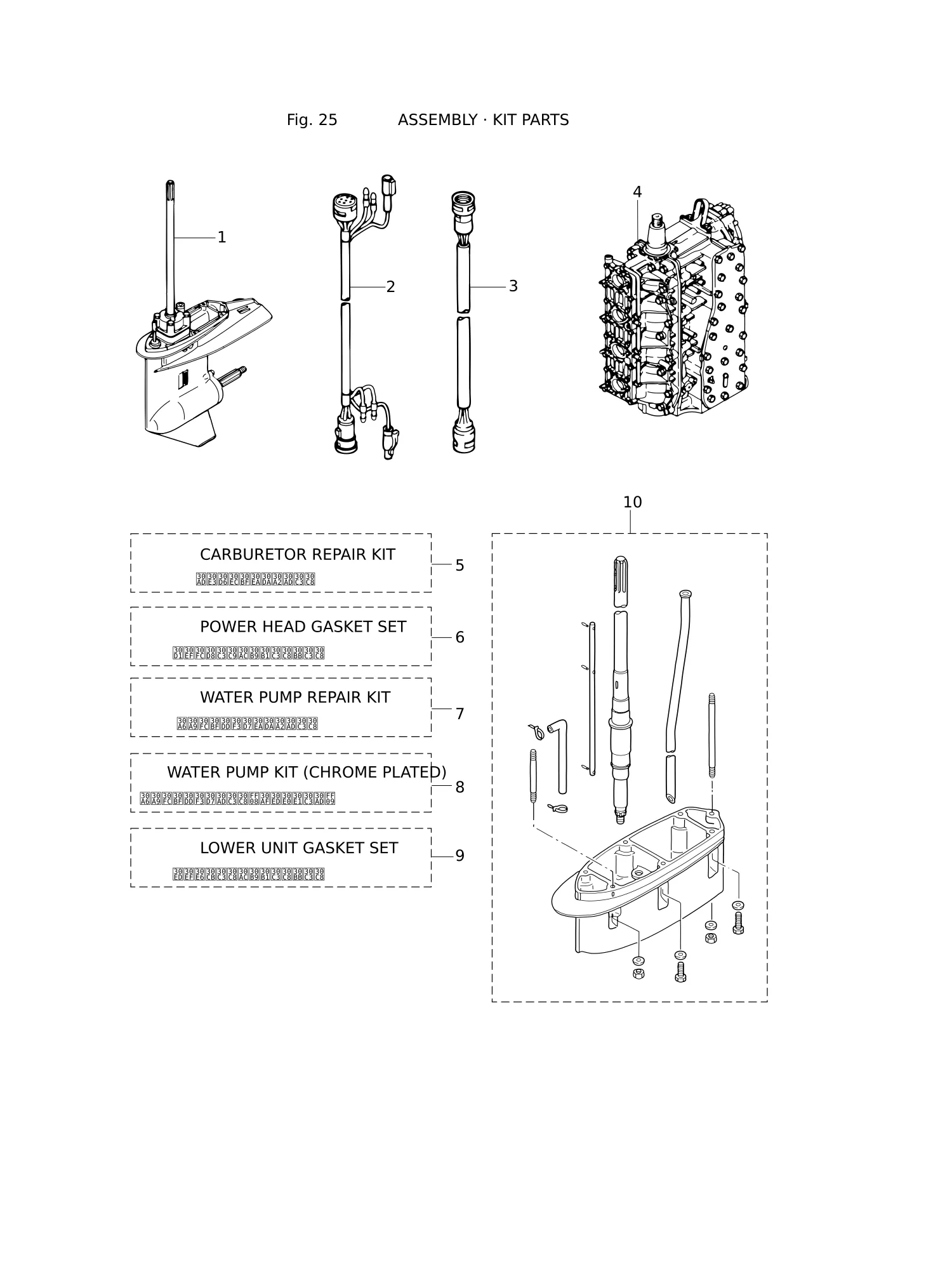 套件零件总成 ASSEMBLY · KIT PARTS