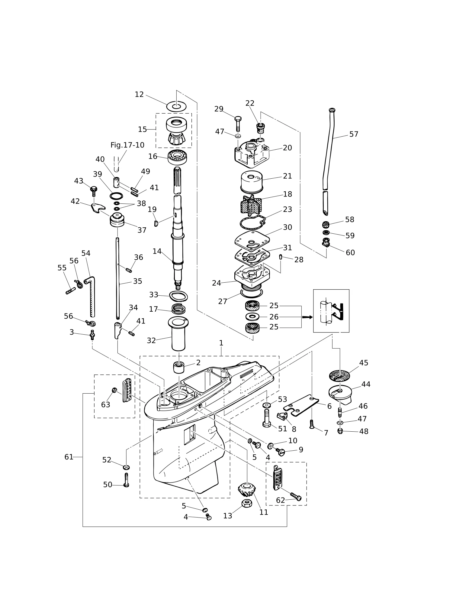 驱动轴齿轮箱 GEAR CASE (DRIVE SHAFT)