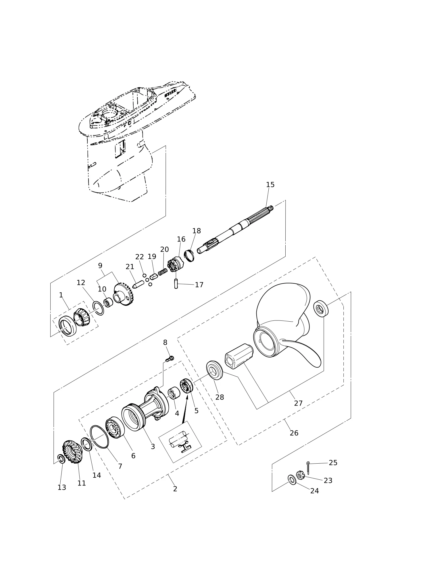 螺旋桨轴齿轮箱 GEAR CASE (PROPELLER SHAFT)