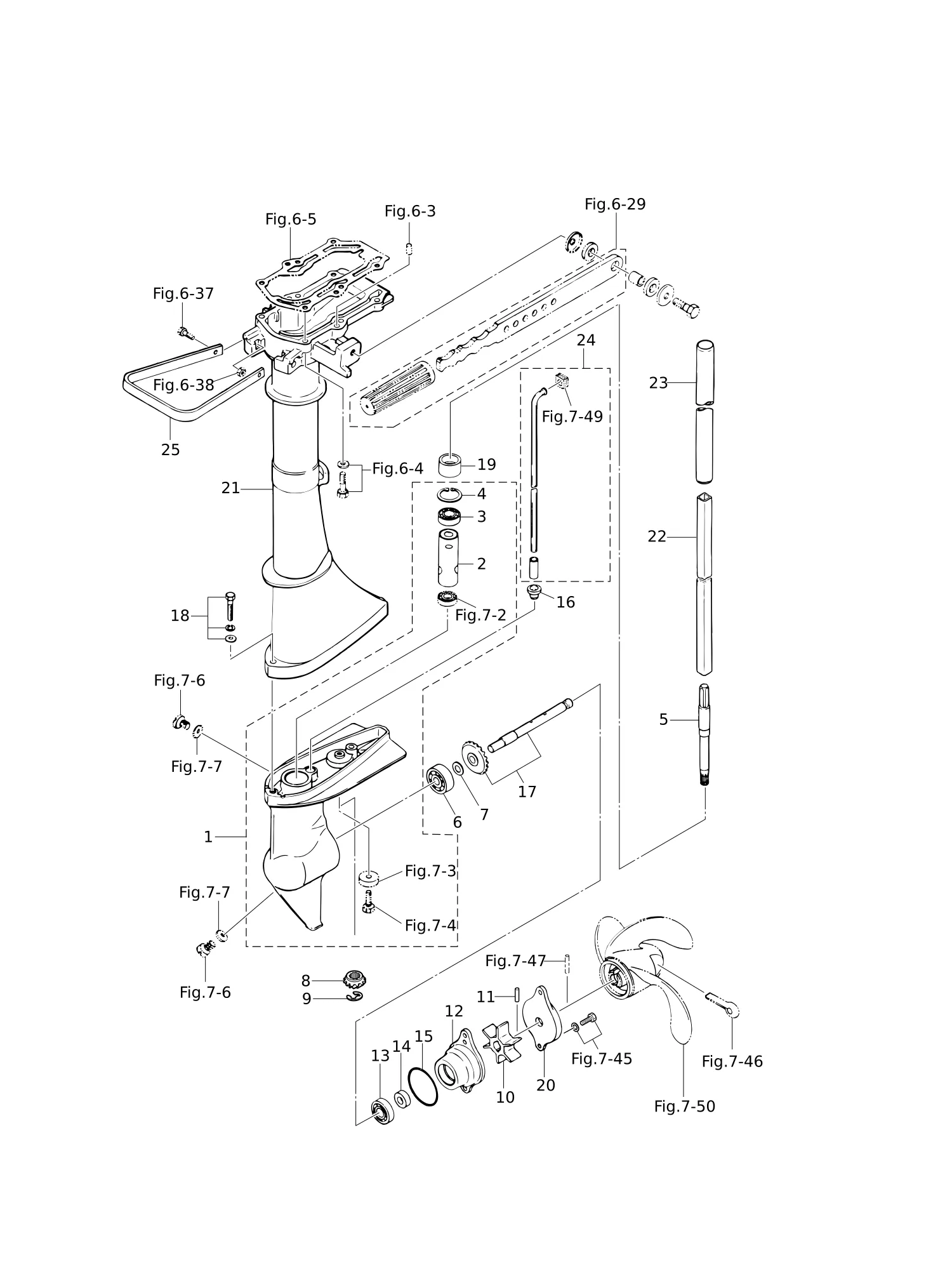 驱动轴外壳·齿轮箱 (M2.5/3.5A2) DRIVE SHAFT HOUSING · GEAR CASE (M2.5/3.5A2)