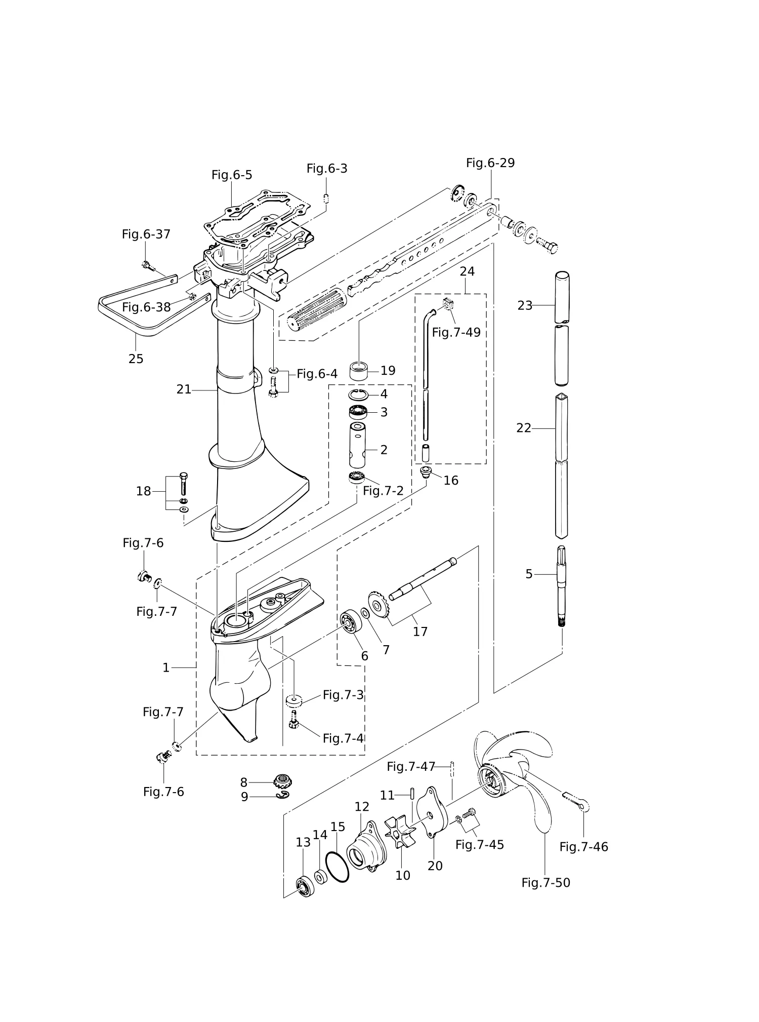 驱动轴外壳·齿轮箱 (M2.5/3.5A2) DRIVE SHAFT HOUSING · GEAR CASE (M2.5/3.5A2)