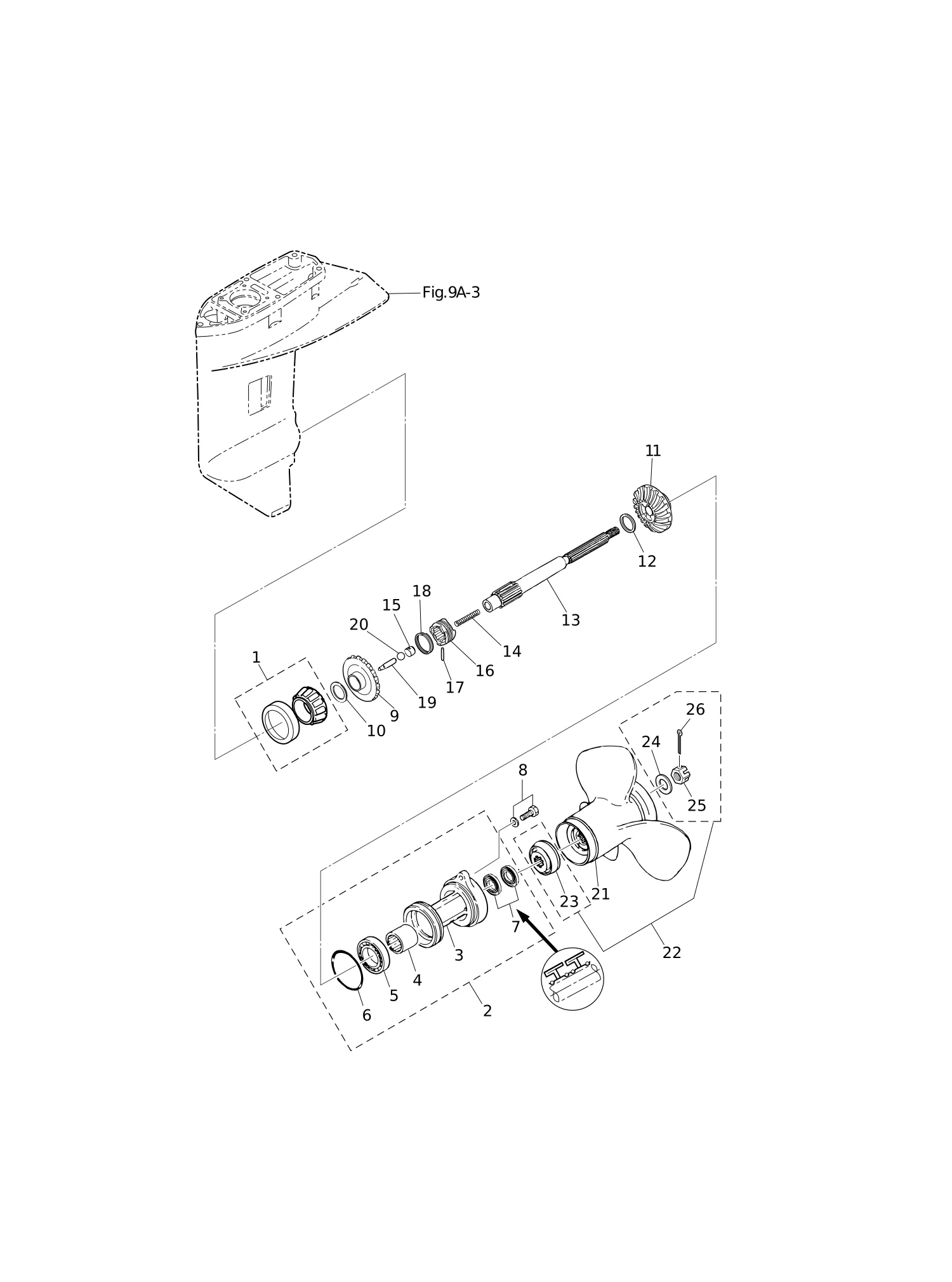 螺旋桨轴齿轮箱 GEAR CASE (PROPELLER SHAFT)
