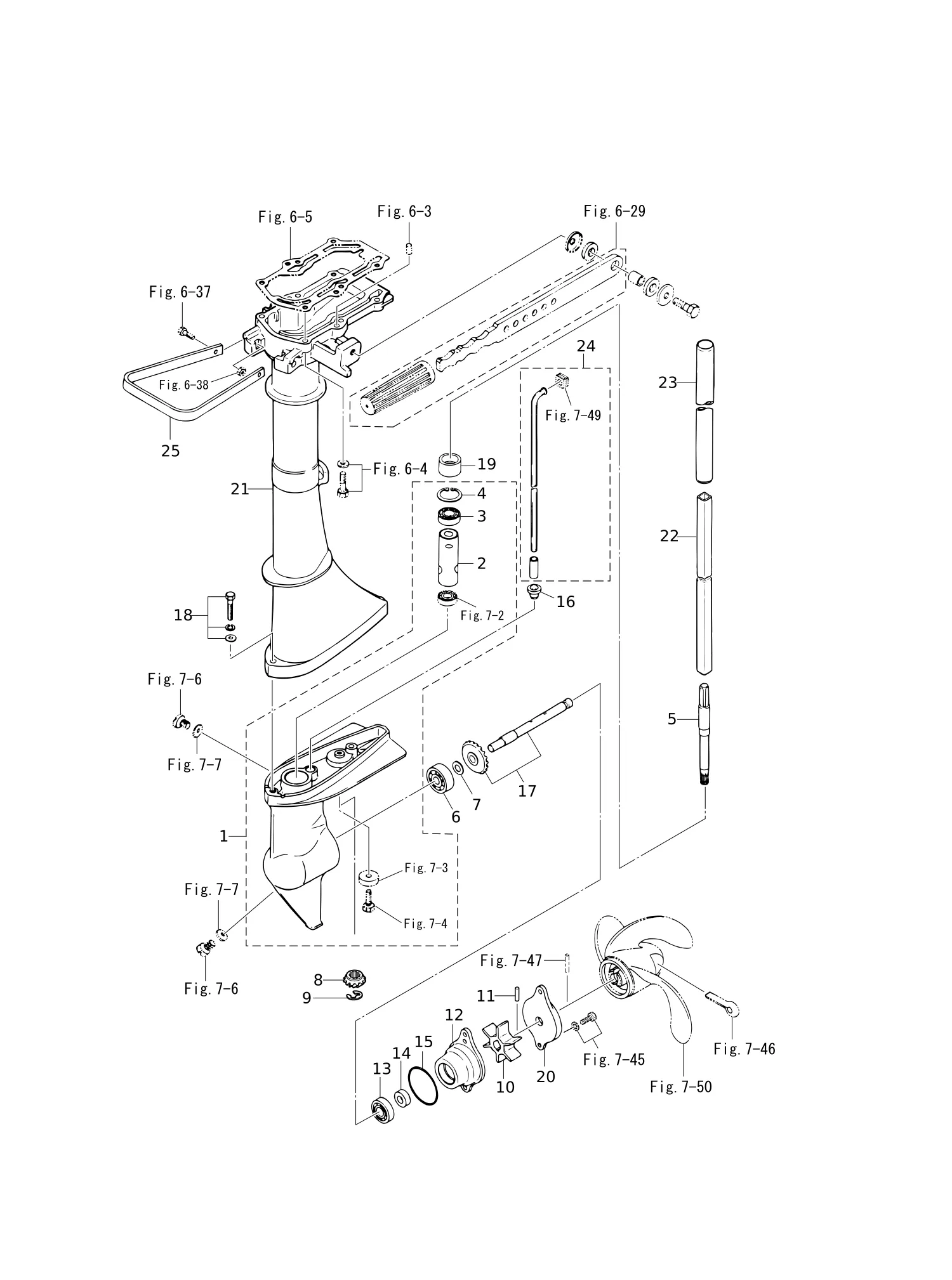 驱动轴外壳·齿轮箱 (M3.5A2) DRIVE SHAFT HOUSING · GEAR CASE (M3.5A2)