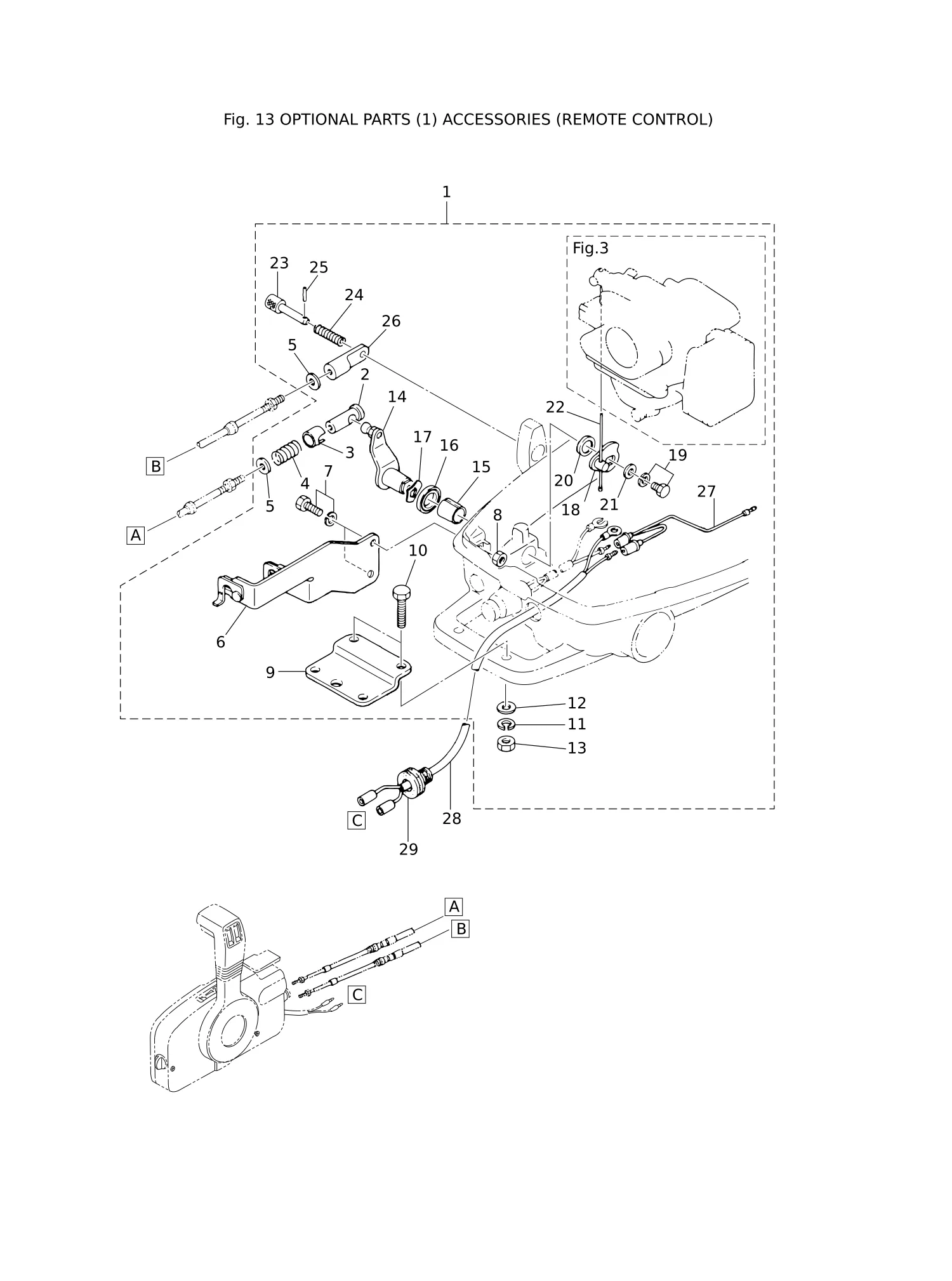 选装件(1)附件(遥控装置) OPTIONAL PARTS (1) ACCESSORIES (REMOTE CONTROL)
