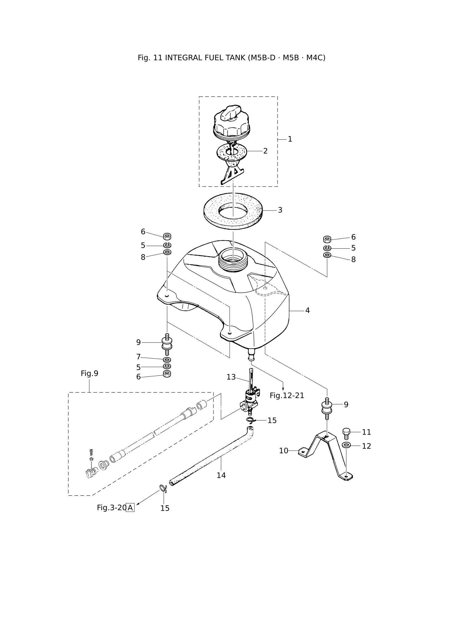 一体式燃油箱（M5B-D·M5B·M4C） INTEGRAL FUEL TANK（M5B-D · M5B · M4C）