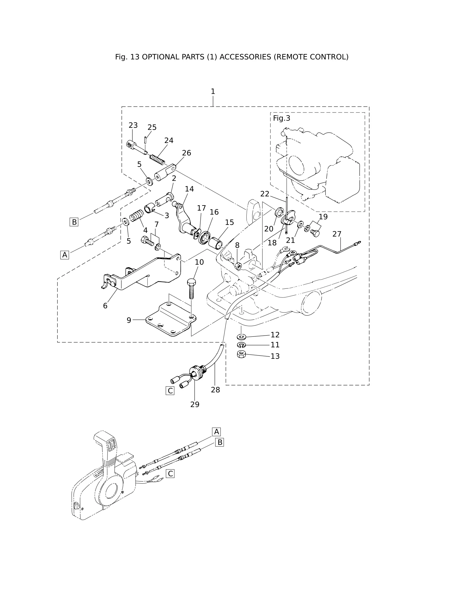 选装件(1)附件(遥控装置) OPTIONAL PARTS (1) ACCESSORIES (REMOTE CONTROL)