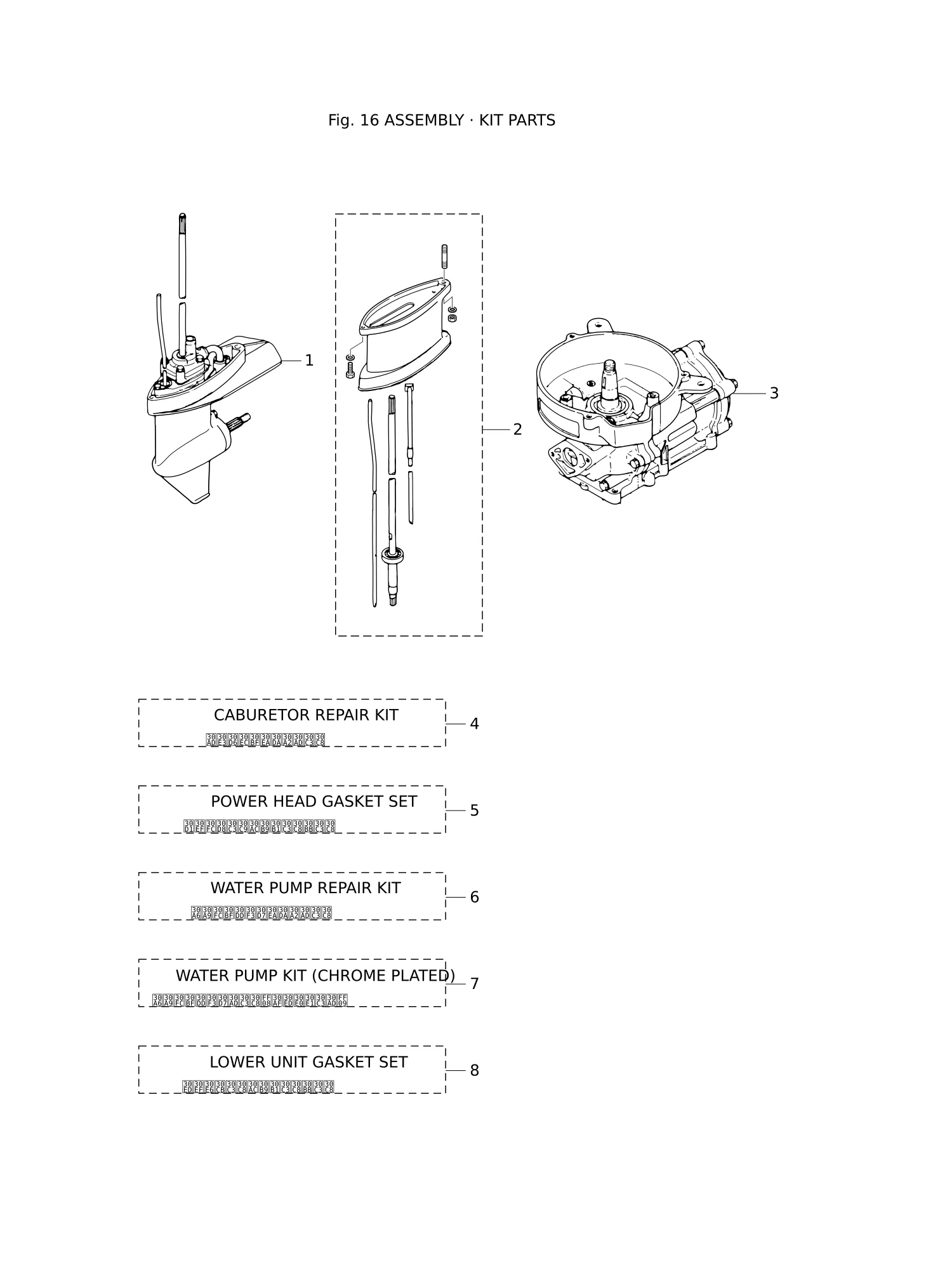 套件零件总成 ASSEMBLY · KIT PARTS