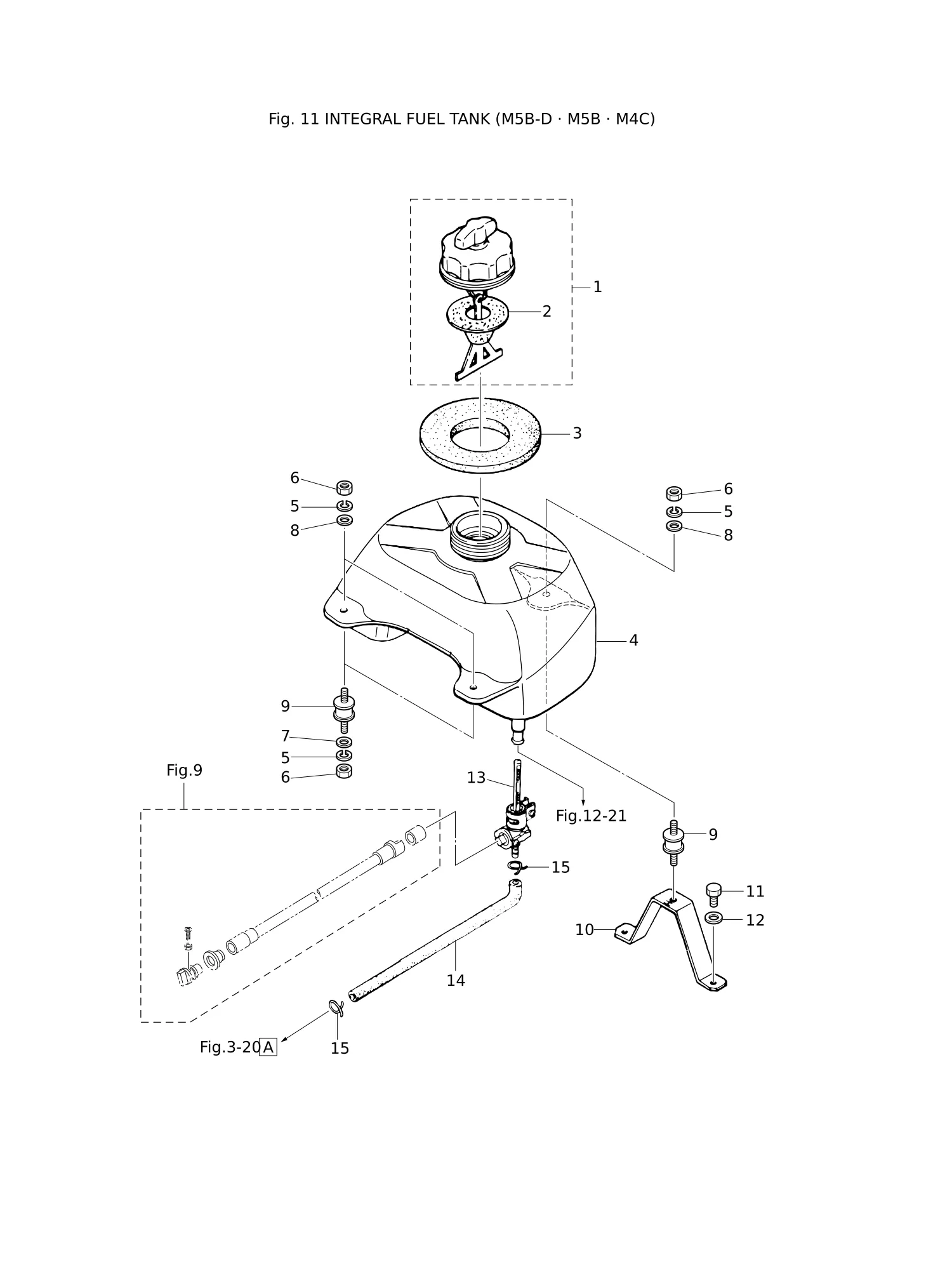一体式燃油箱（M4C·M5B-D·M5B） INTEGRAL FUEL TANK（M4C · M5B-D · M5B）