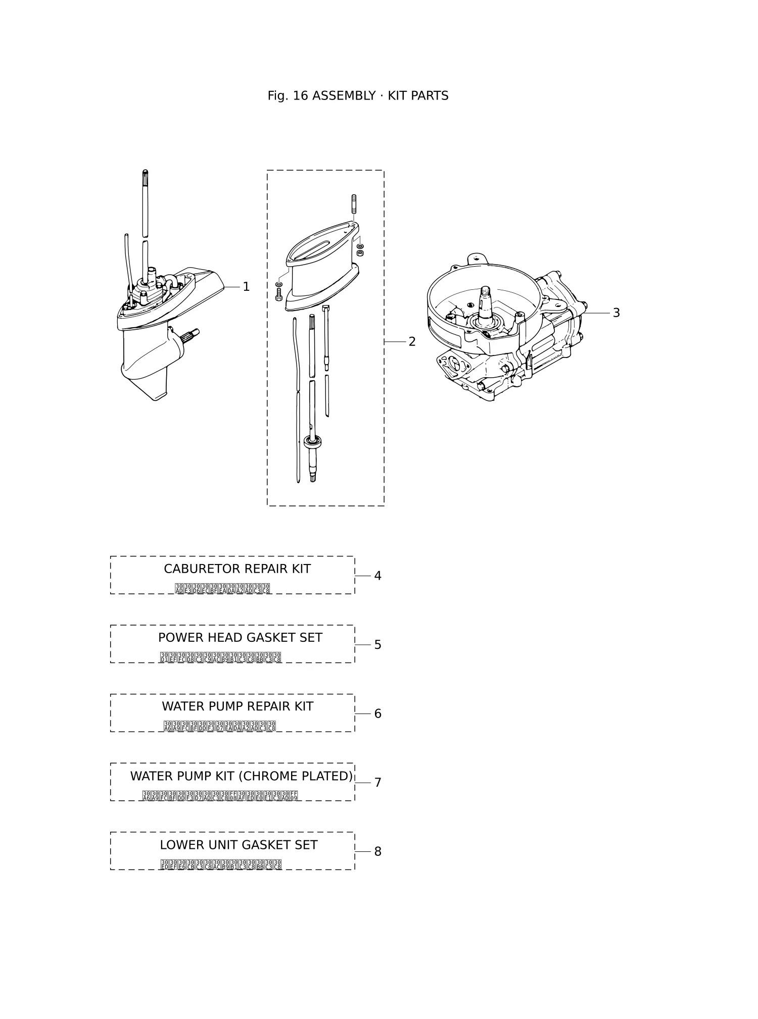 套件零件总成 ASSEMBLY · KIT PARTS