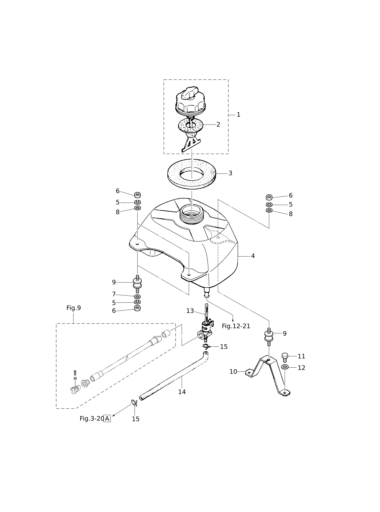 一体式燃油箱（M4C·M5B-D·M5B） INTEGRAL FUEL TANK（M4C · M5B-D · M5B）