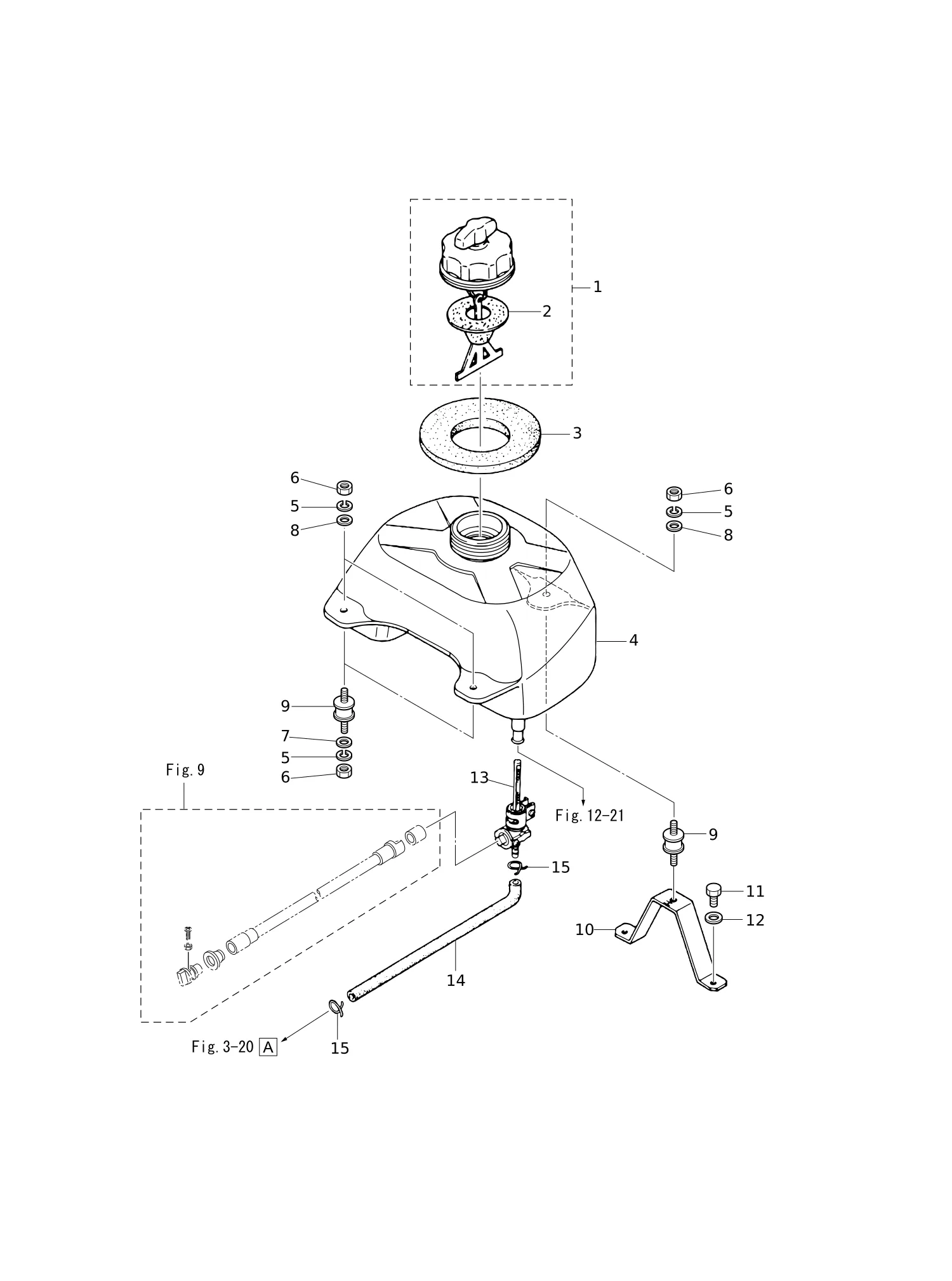 一体式燃油箱（M4C·M5B-D·M5B） INTEGRAL FUEL TANK（M4C · M5B-D · M5B）