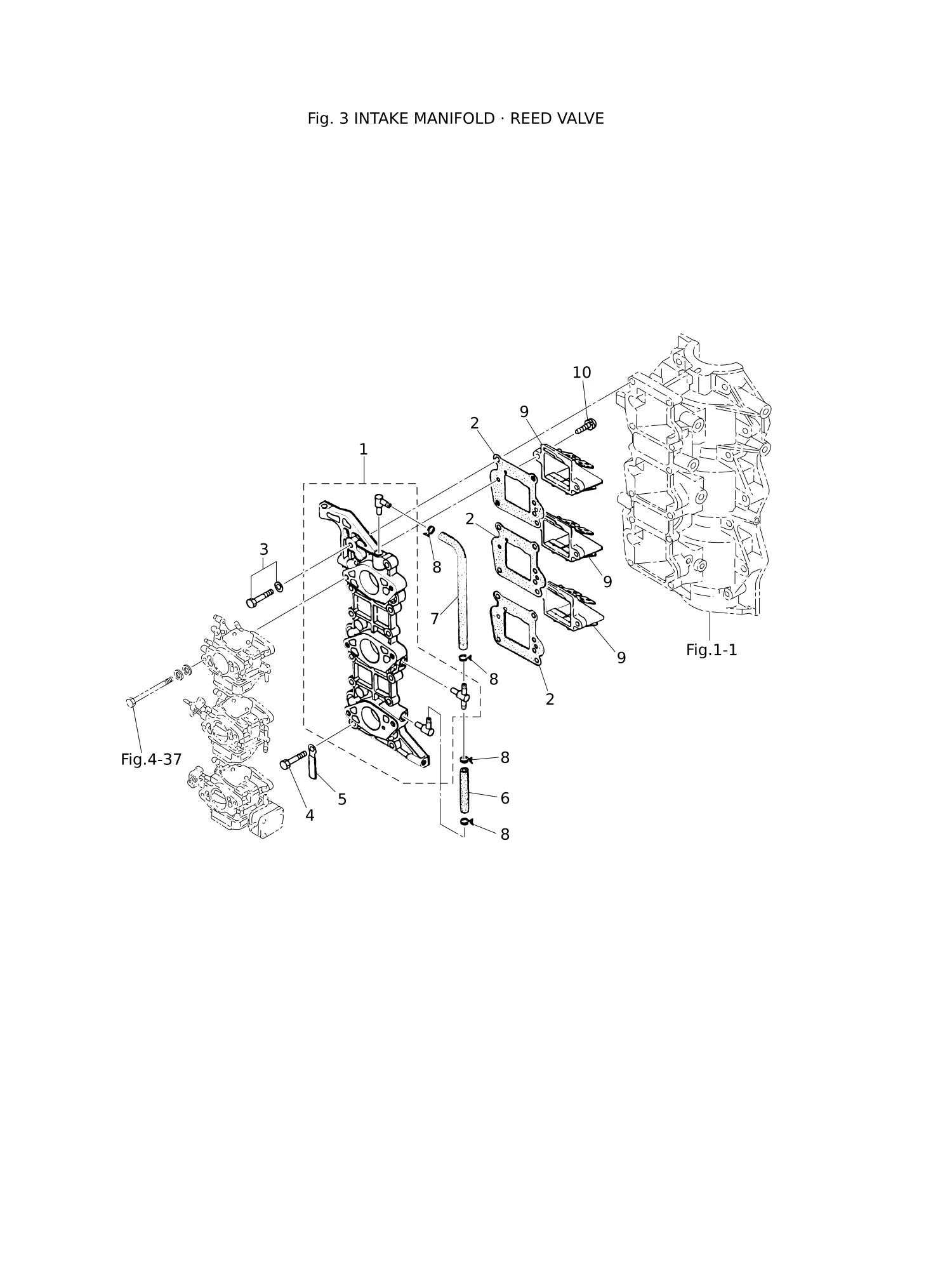 进气歧管·簧片阀 INTAKE MANIFOLD · REED VALVE