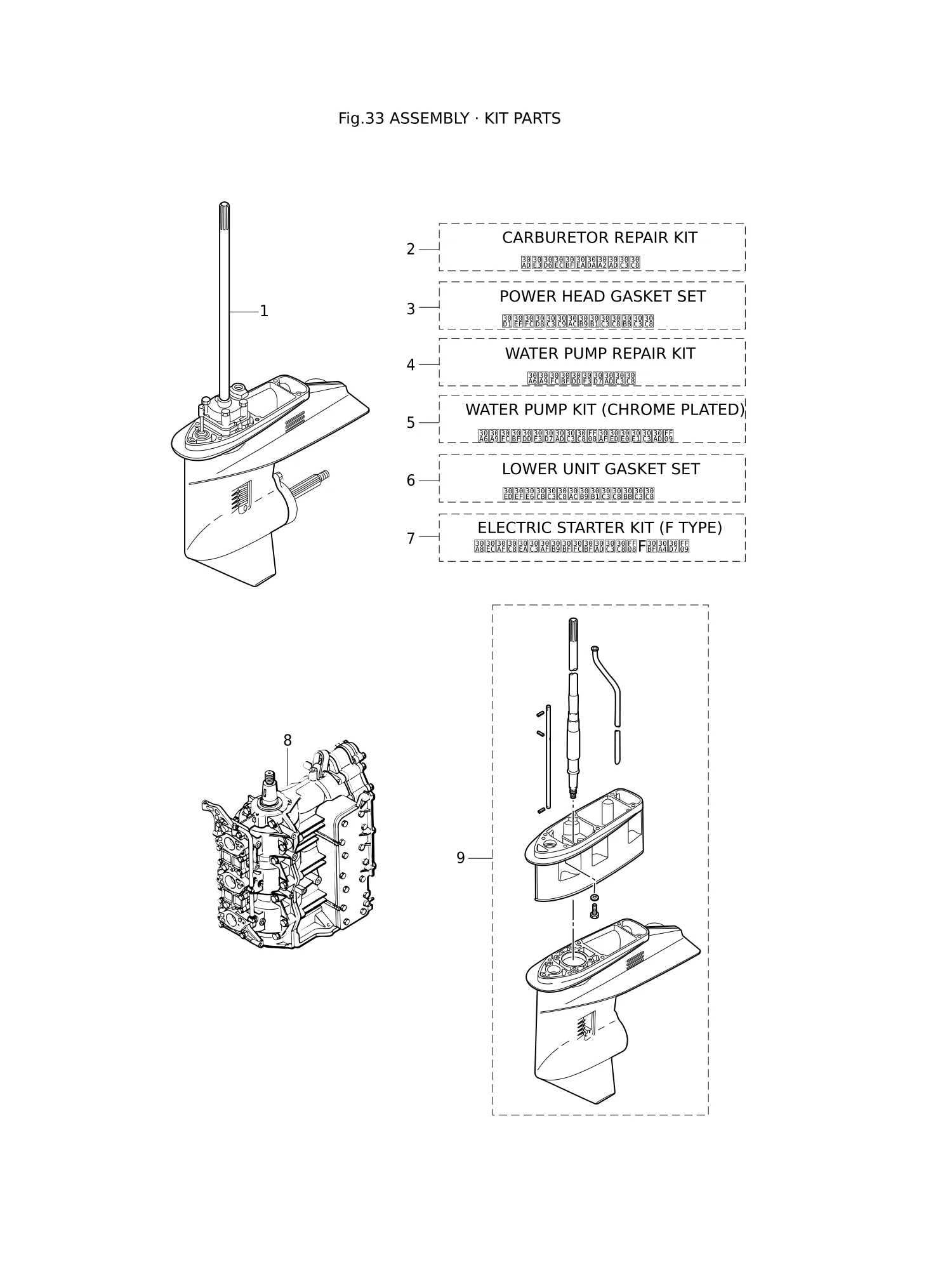 套件零件总成 ASSEMBLY · KIT PARTS