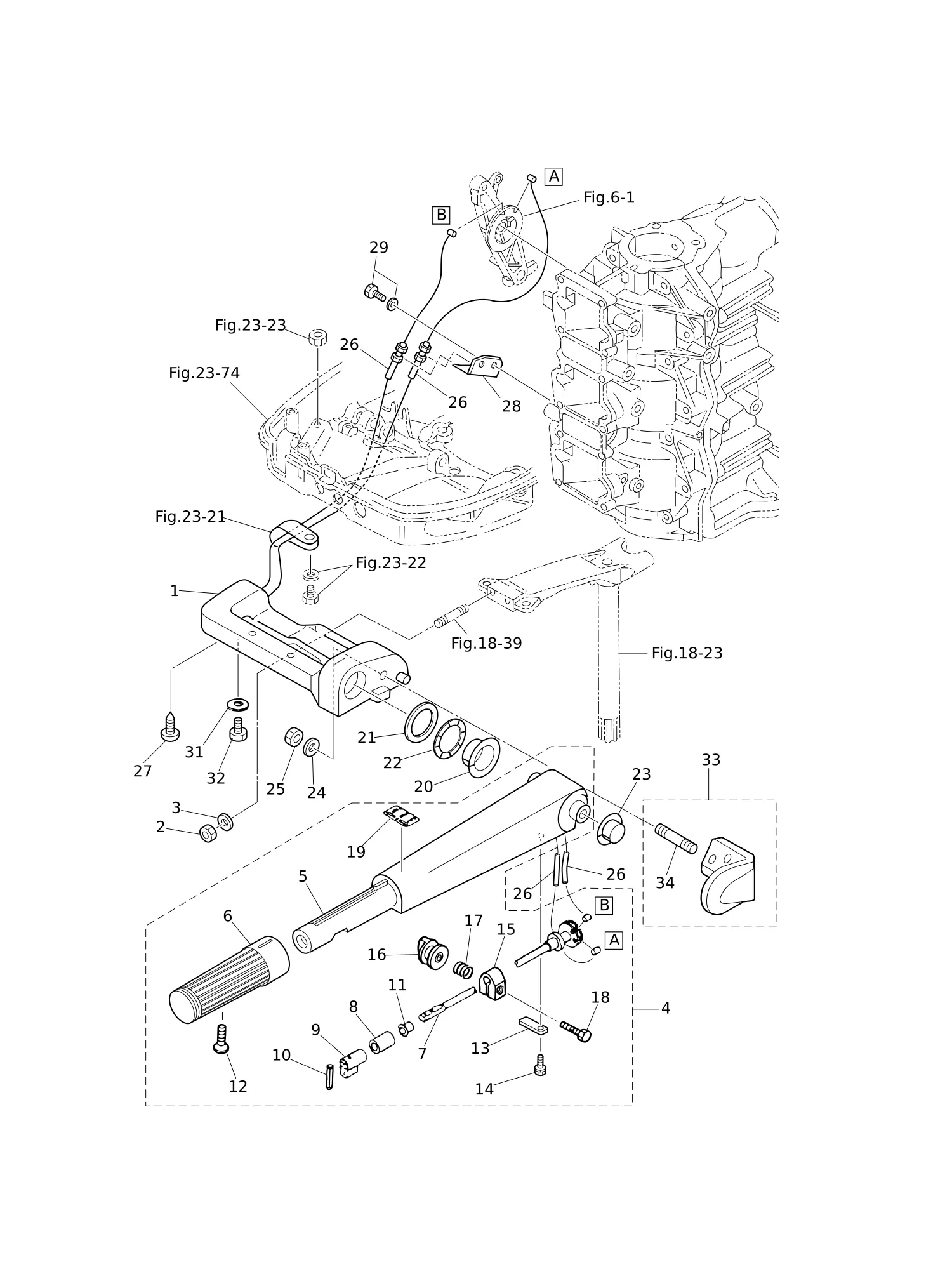 舵柄(F型) TILLER HANDLE (F TYPE)