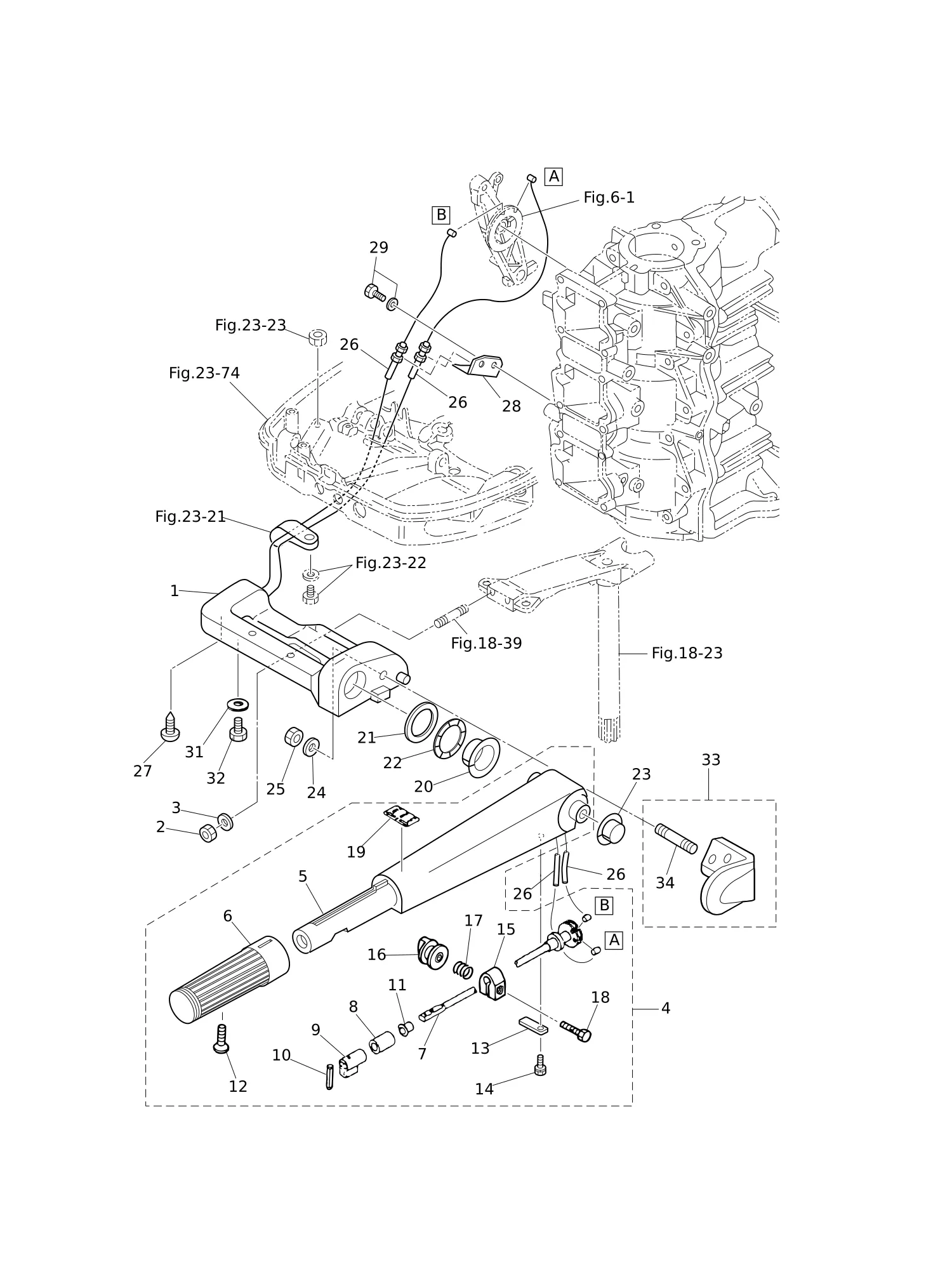 舵柄(F型) TILLER HANDLE (F TYPE)