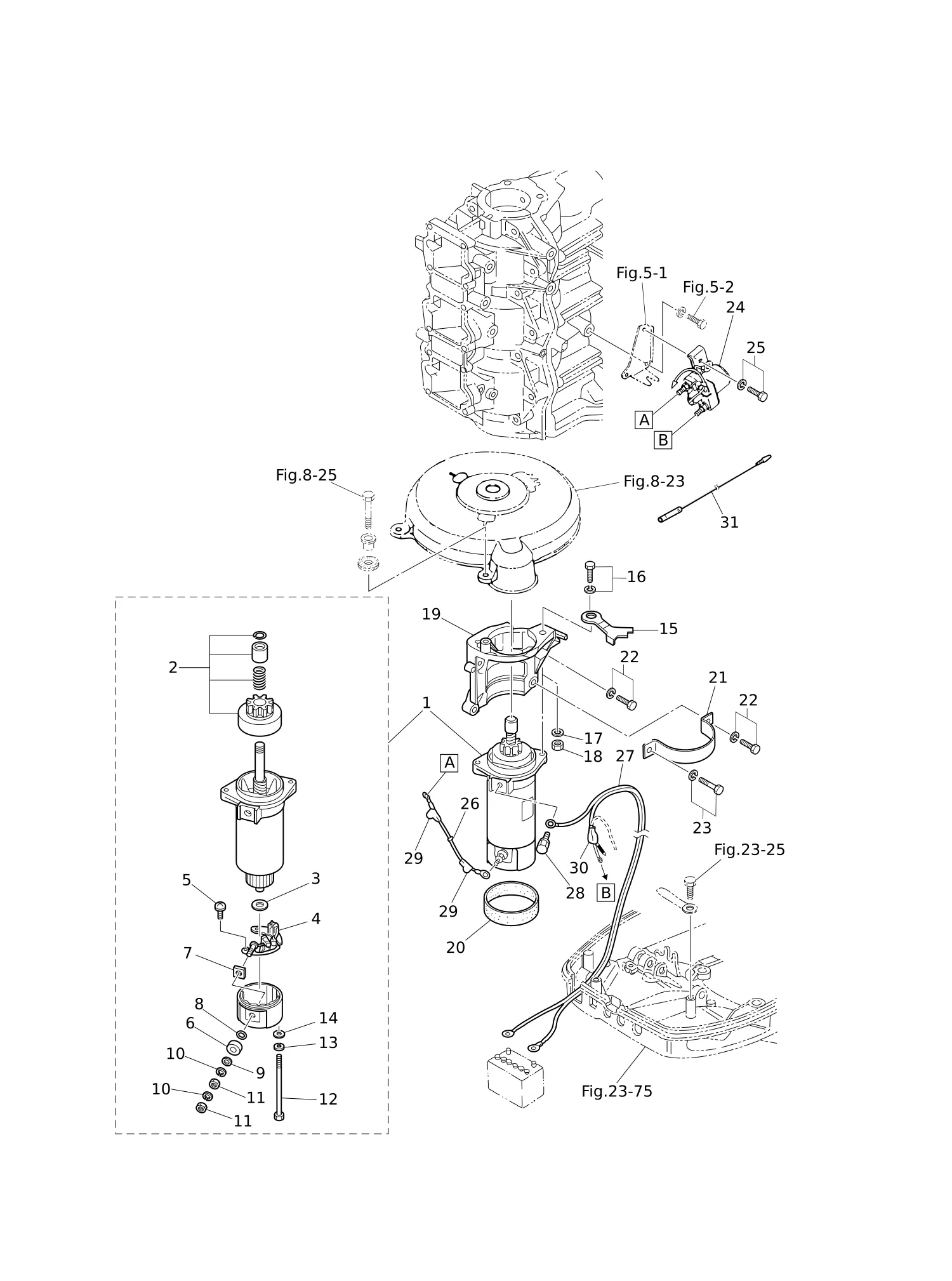 电气部件(启动电机) ELECTRIC PARTS (STARTER MOTOR)