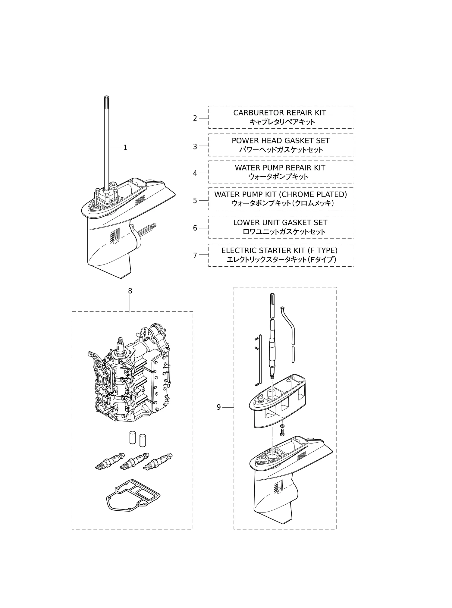 套件零件总成 ASSEMBLY · KIT PARTS
