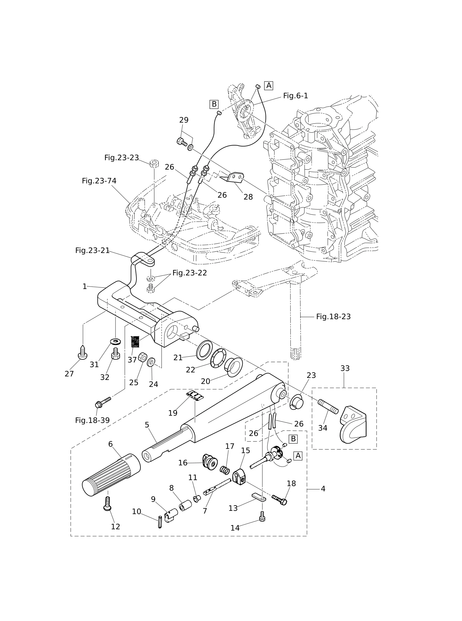 舵柄(F型) TILLER HANDLE (F TYPE)